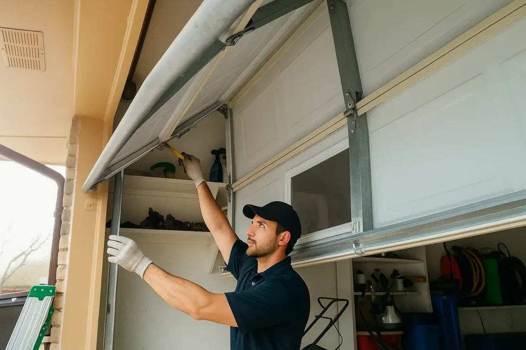 Off-Track Garage Door Repair 1